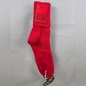 K Bell Red Pocket Socks Size 9-11